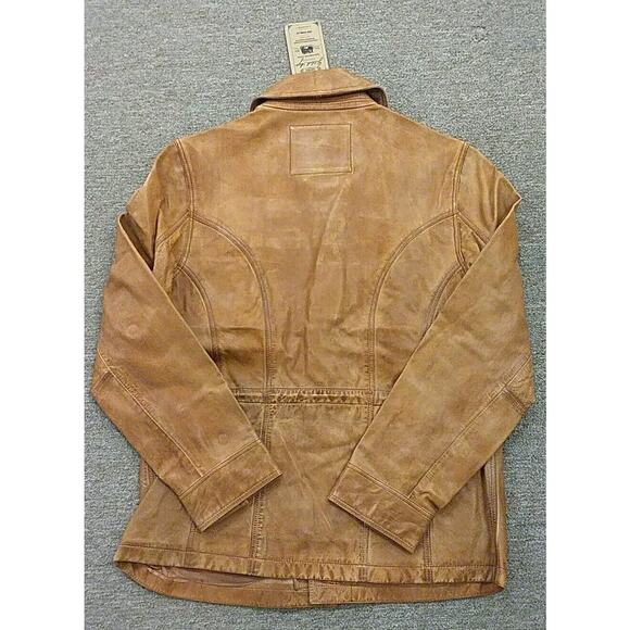Men’s Medium Gilded Age NYC Brown Leather 4 Pocket Writer Style Jacket - Picture 5 of 7